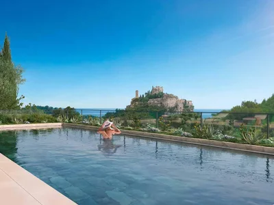Zespół mieszkaniowy First-class residential complex with a swimming pool, a garden and panoramic sea views in Eze, Cote d'Azur, France