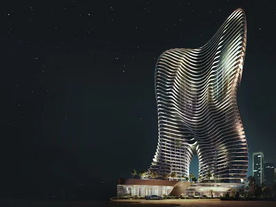 Wohnanlage High-rise residential complex Bugatti Residences with a private beach close to a yacht club, Business Bay, Dubai, UAE