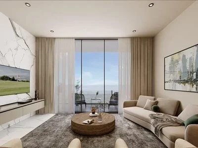 Wohnanlage New Milos Residence with a swimming pool and a fitness center, Dubai Land, Dubai, UAE