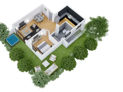 Residential quarter Magnifique 2 pieces en rez de jardin jardin privatif de 50 m