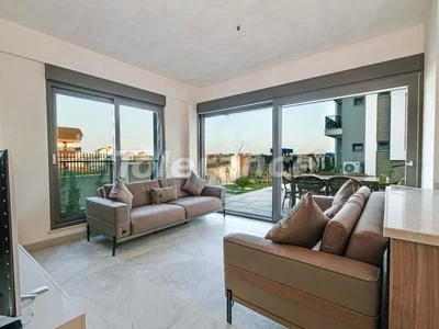 Cottage village New Triplex Villas 4+1 in Kadriye, Belek with private pool, furniture, and appliances
