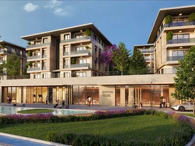 Zespół mieszkaniowy New residential complex with a swimming pool, gardens and parks, Istanbul, Turkey