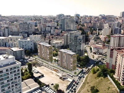 Zespół mieszkaniowy New residence with a garden, a swimming pool and around-the-clock security, Istanbul, Turkey