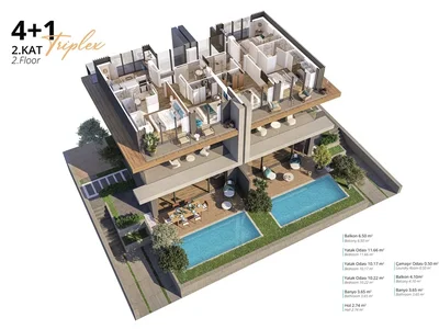 Villa Four bedroom triplex villa 700 meters from the sea.