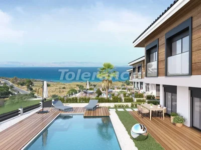 Wieś domków Detached villas 4+1, 5+1 in Çeşme, İzmir with a private pool and sea view