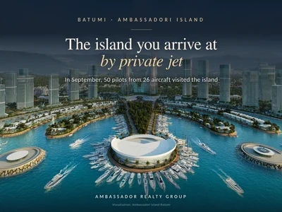 Ambassadori Island, Batumi: the masterplan includes a private aviation runway