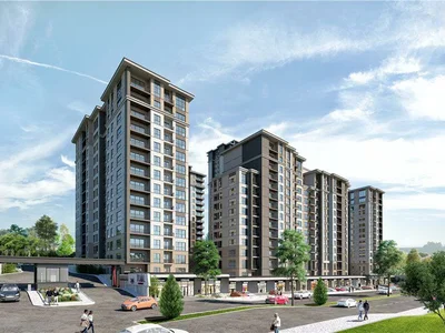Wohnanlage New residence with a swimming pool and a spa area close to a metro station and a highway, Istanbul, Turkey