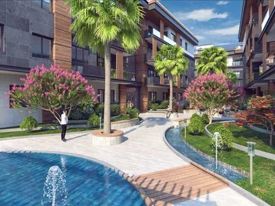 Zespół mieszkaniowy High-quality residence with swimming pools and green areas in a quiet area, 500 meters from the beach, Istanbul, Turkey