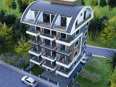 Zespół mieszkaniowy Small residential complex with swimming pool and gym, 400 m to the beach, in the center of Avsallar, Turkey