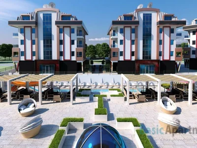 Dzielnica mieszkaniowa Luxury apartments in Novita konaklari complex in Oba
