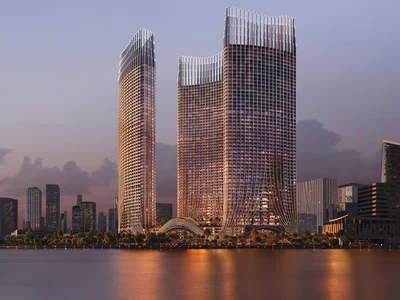 Жилой комплекс Новый жилой комплекс Skyrise с пляжем, бассейнами и полем для гольфа рядом с Бурдж Халифа, Business Bay, Дубай, ОАЭ