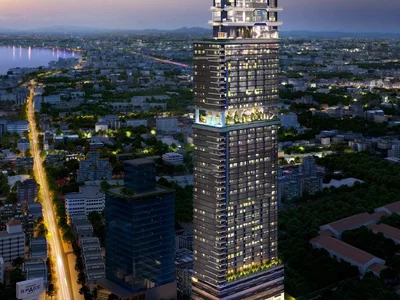 Wohnanlage New high-rise residence with swimming pools, co-working areas and gardens, Pattaya, Thailand