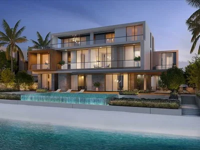 Complexe résidentiel New complex of beachfront villas Coral villas with swimming pools and sea views, Palm Jebel Ali, Dubai, UAE