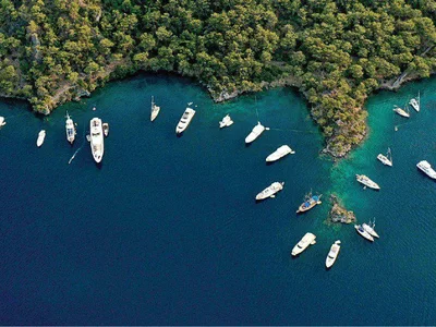 Wohnanlage Premium residence Nidapark Gocek with a park and swimming pools in the historic center of Fethiye, Turkey