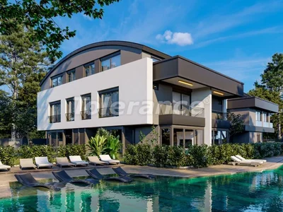 Wieś domków Triplex villas 4+1 in Zümrüt, Konyaaltı, Antalya with the possibility of obtaining Turkish citizenship