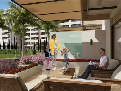 Wohnanlage New residence with an aquapark, swimming pools and a tennis court at 150 meters from the beach, Mersin, Turkey