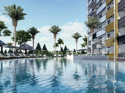 Wohnanlage Furnished apartments in complex with swimming pool, 500 metres to the sea, Mersin, Turkey