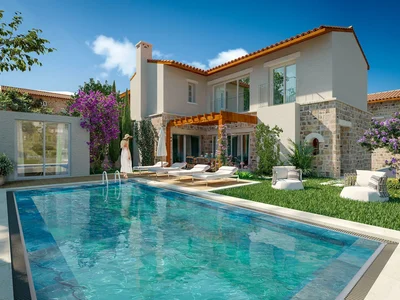 Zespół mieszkaniowy Modern residence with an aquapark and a restaurant in a quiet and green area, Bodrum, Turkey