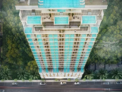 Complexe résidentiel New Sky Living Residence with a swimming pool and a gym, JVC, Dubai, UAE