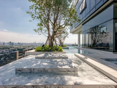 Zespół mieszkaniowy High-rise residential complex with swimming pools and panoramic river views, Bangkok, Thailand