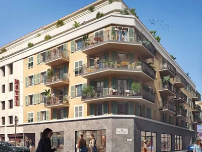 Zespół mieszkaniowy New residential complex near the sea in the historic center of Nice, Cote d'Azur, France