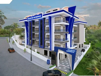 Zespół mieszkaniowy Residential complex with swimming pool, gym and sauna, 2 km from the sea, Payallar, Turkey