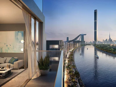 Wohnanlage Modern residence Riviera IV with a swimming pool, green areas and a picturesque view in MBR City, Dubai, UAE
