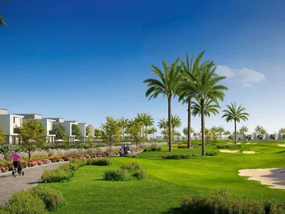 Complejo residencial New complex of luxury villas Fairway Villas with a golf course and restaurants, Emaar South, Dubai, UAE