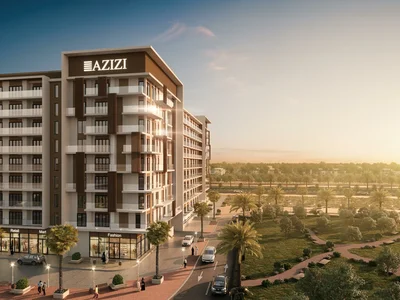 Residential complex New residence Beach Oasis 2 with a swimming pool and a manmade beach, Dubai Studio City, Dubai, UAE
