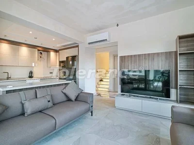 Cottage village New Triplex Villas 4+1 in Kadriye, Belek with private pool, furniture, and appliances