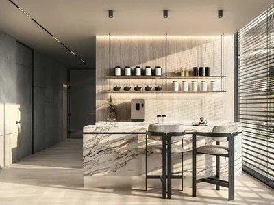 Жилой комплекс Новая резиденция Villa del Divos с инфинити-бассейнами, панорамными видами и пляжным клубом, Dubai Islands, Дубай, ОАЭ
