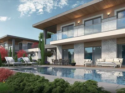 Zespół mieszkaniowy New complex of villas with swimming pools and around-the-clock security close to a highway, Istanbul, Turkey