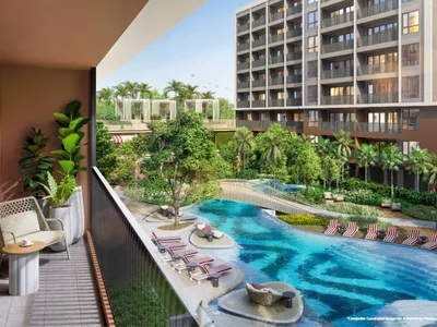 Complexe résidentiel New residence with a swimming pool and a co-working area at 800 meters from Kata Beach, Phuket, Thailand