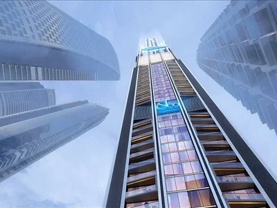Complexe résidentiel Burj Binghatti Jacob Residences — luxury high-rise residence with a swimming pool and a spa center near a yacht club in Business Bay, Dubai