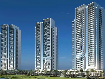 Residential complex New residence Bellavista with parks and tennis courts close to Palm Jumeirah and Dubai Marina, Damac Hills, Dubai, UAE