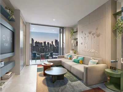 Complexe résidentiel New complex of furnished apartments Rove Home Marasi Drive with swimming pools and a co-working area in the heart of Business Bay, Dubai, UAE