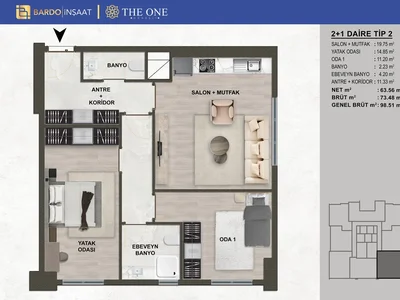 Residential complex A package of affordable apartments for Turkish citizenship.