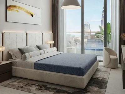 Wohnanlage New Mariott Residences with a swimming pool and a restaurant close to the canal and Jumeirah Beach, Business Bay, Dubai, UAE
