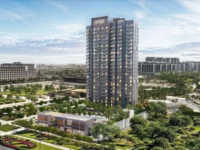 Жилой комплекс Новая резиденция Hyde Residences с бассейнами и оздоровительными центрами рядом с торговым центром, Dubai Hills, Дубай, ОАЭ