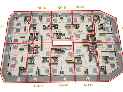Complexe résidentiel Duplex 3+1 in the Konak Premium complex.