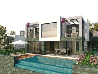 Wohnanlage Modern residential complex with a swimming pool near the beach, Bodrum, Turkey