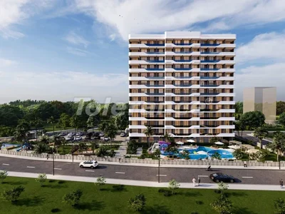 Wohnanlage Wohnungen 1+1, 2+1 vom Bauträger in Erdemli, Mersin mit Meerblick und Infrastruktur