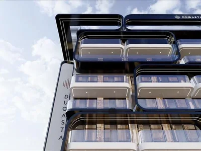 Zespół mieszkaniowy New residence Moonsa 2 with a swimming pool in the prestigious area of Dubai International City, Dubai, UAE