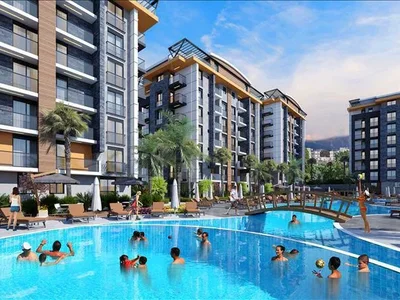 Zespół mieszkaniowy New residence with a swimming pool and an water park close to the beach and golf courses, Antalya, Turkey