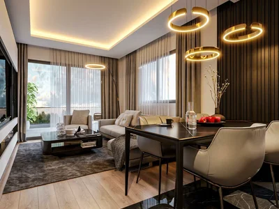Wohnanlage Modern residential complex with swimming pool and children's playground, 660 metres to the sea, Mersin, Turkey