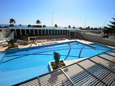 Zespół mieszkaniowy Furnished 2+1 apartment in Konak Seaside Tower complex on the first coastline.