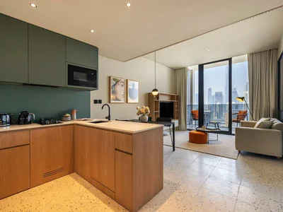 Complejo residencial UPSIDE Living — furnished apartments in a new residence by SRG Holding with a swimming pool and conference rooms in the modern district of Business Bay, Dubai