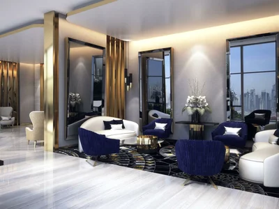 Wohnanlage Luxury residence Majestine with a swimming pool and gardens in the center of Business Bay, Dubai, UAE