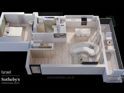 Dzielnica mieszkaniowa Appartement flambant neuf avec balcon au coeur de tel aviv