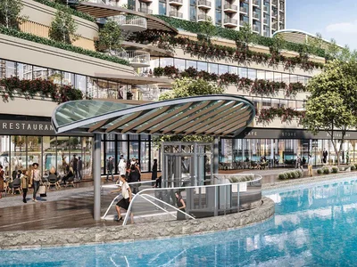 Wohnanlage New high-rise residence 360 Riverside Crescent with swimming pools and restaurants close to the city center, Nad Al Sheba 1, Dubai, UAE